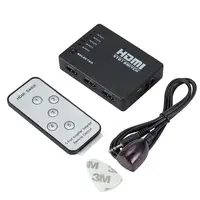 

Mini 5 Port 1080P Video hdmi Switch Switcher HDMI Splitter with IR Remote splitter box for HDTV PS3 DVD