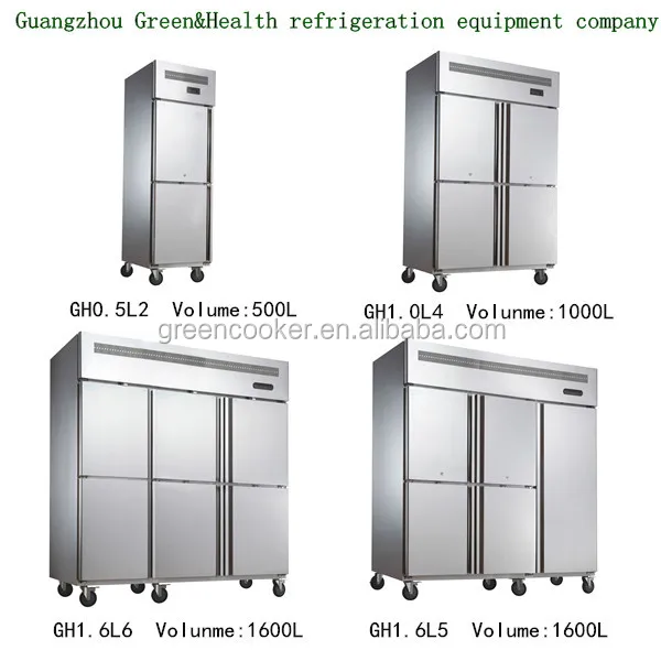 Stainless steel kitchen fridge
