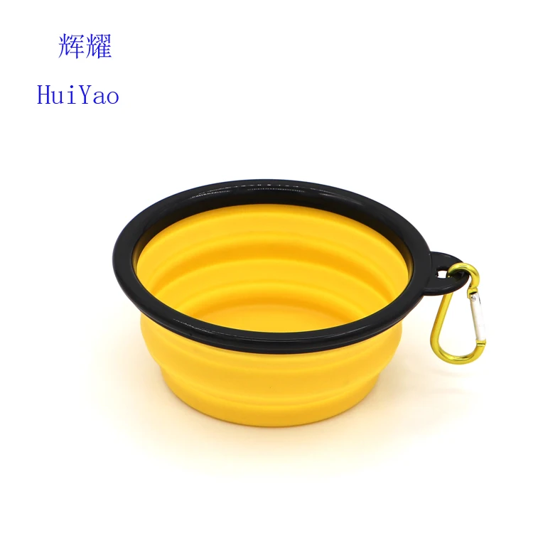 

350ML of volume Food Grade travel dog bowl collapsible dog bowl with customize logo collapsible pet bowl, Customized color