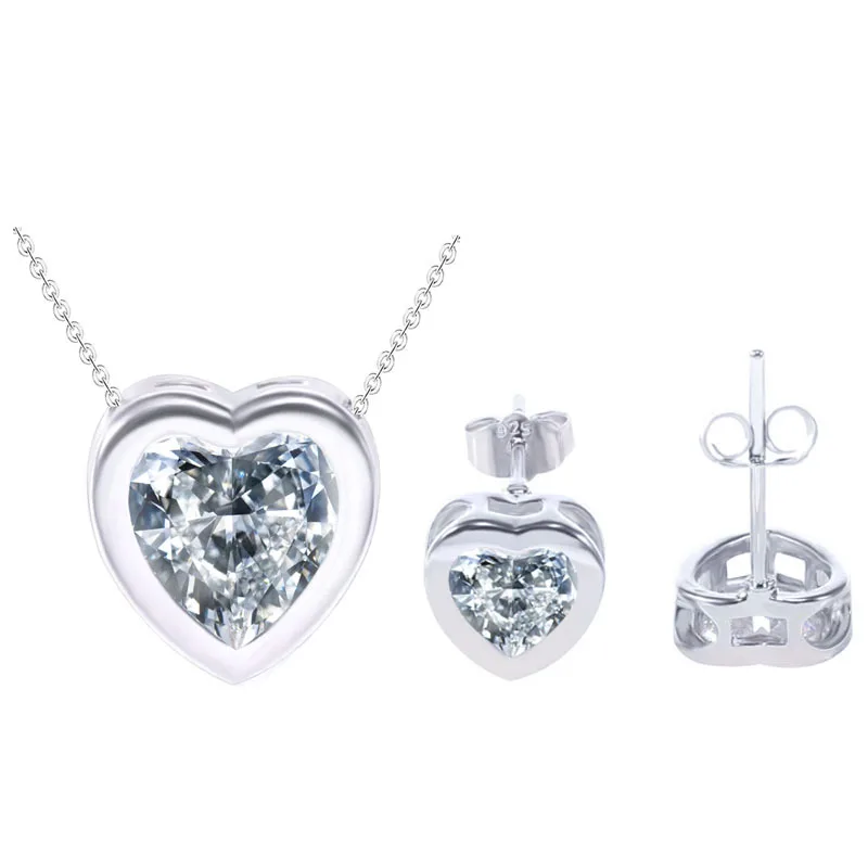 

Women latest model fashion bridal jewelry set bridal wedding Heart Shape jewelry set, As shown in picture