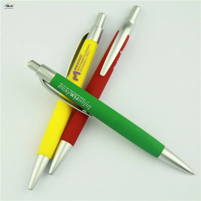 High Grade Plastic Branded Pen With Custom Company Logo 1.0mm Medium ...