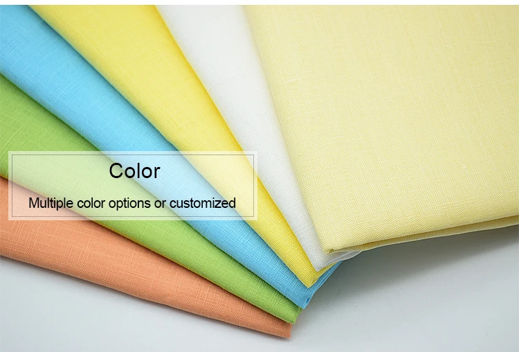 Skygen shirts cloth plain dyed soft woven solid color wholesale french irish italian 100% pure linen fabric for clothes