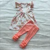 2019 summer Baby Girls Icing Pants Character Clothing Sets Top Shirt Kids Stripe Leggings Outfit Set