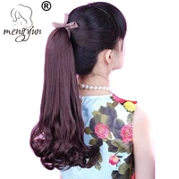 

Color 30 Meng Yun Hair 20" Pure Color Optional Pear Curls Synthetic Ponytail Hair pieces Long Curly Hair Ponytail Extension