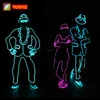 Multicolor EL Wire Charming Young Handsome Man Costume New Style Make Up Party Prom Decor Led Strip Luminous Suit by 12V