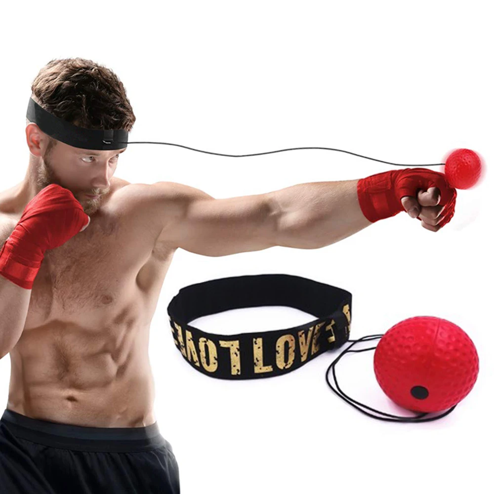 

Adjustment Training Punching Reaction Head Fight Speed Reflex Boxing Ball, Red;black