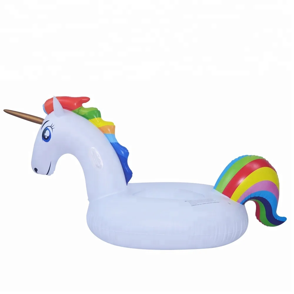 

Animal shape design funny small raft Inflatable Rainbow Unicorn float for sport toy, Color