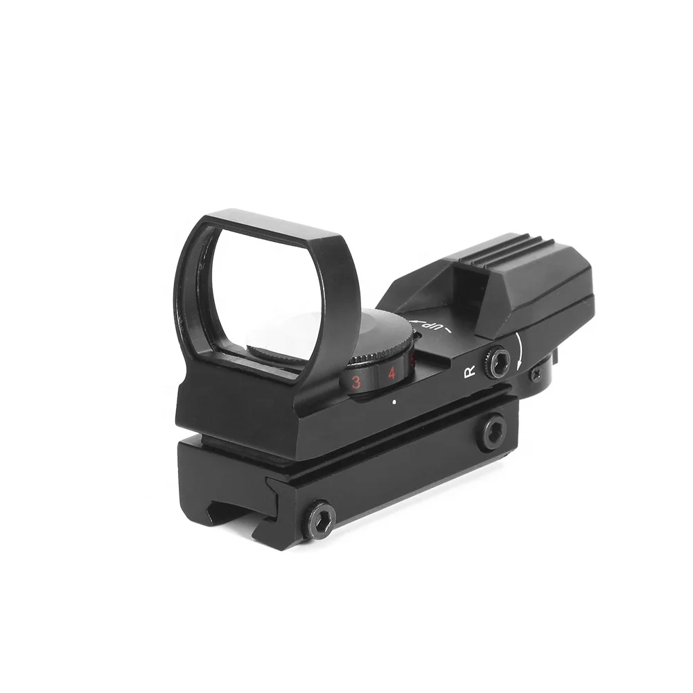 

LUGER HD101 Tactical Reflex 4 Reticle Optics Holographic Red Dot Sight Hunting Scope, Matte black