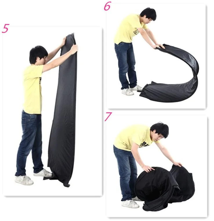 Collapsible Indoor/Outdoor Camping Photo Studio Pop Up Changing Dressing Tent Fitting Room with Carrying Case(Black)