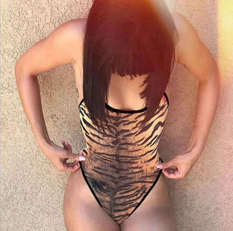 tight leopard print jumpsuit