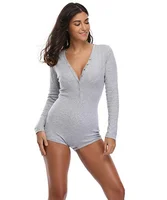 

Customize Long Sleeve Cozy Womens Adult Romper Pajamas Onesie