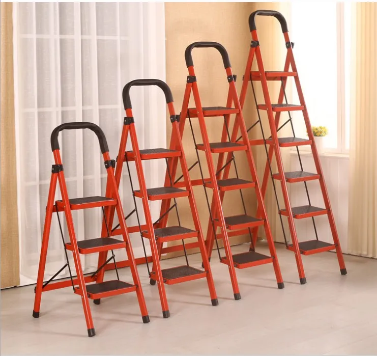 Niceway Four Steps Collapsible 10 Meter Ladder Stepstools Iron Folding ...