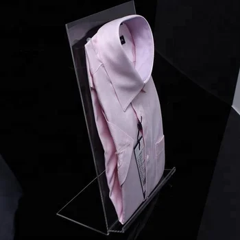 Transparent Desktop Acrylic Clothing Display Stand Shirt Holder