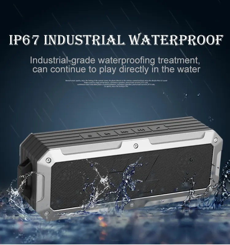High quality Big power Portable outdoor IP67 waterproof Bluetooth Speaker with Super bass - ANKUX.COM