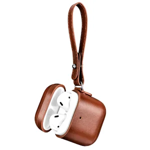 Genuine Leather Protective Case AirPods 1 & 2 Strap