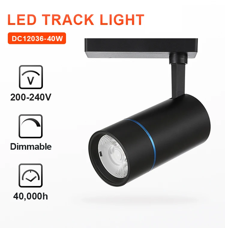 2wire 3wire 4wire 20 25 36watt display hall led track lighting new design led light jewelry store 30w 40w track led light