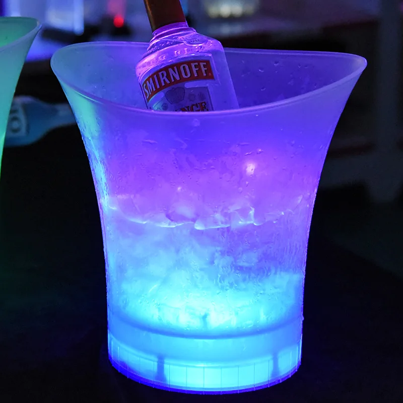 

5L bars nightclubs LED light up wedding ice bucket