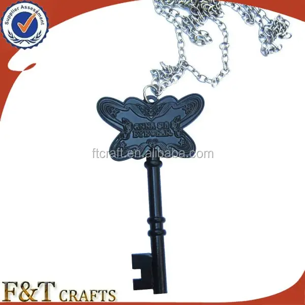
Custom metal small coin pendant charm necklace 