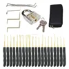 New style 24 pcs opaque lockpick + transparent lock padlock Bagged practice lock pick set