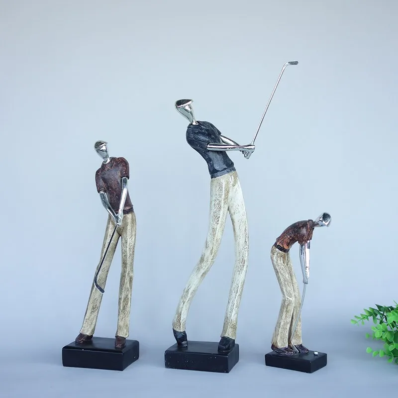 Resin snooker billiards figure statue office decoration features home decoration supplier