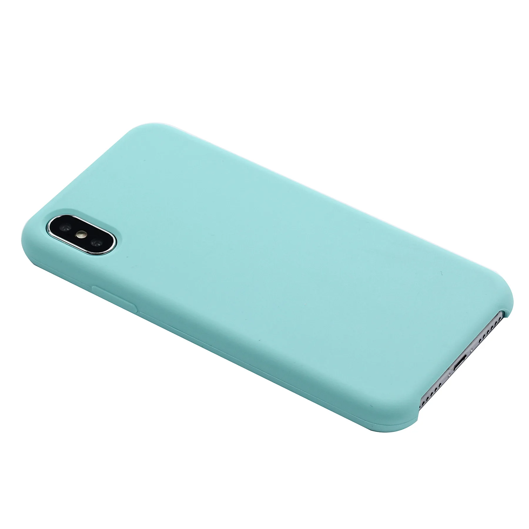 Luxury Original Microfiber Liquid Silicone Gel Rubber Phone Case For Iphone 6 7 8 Plus With Logo 8119