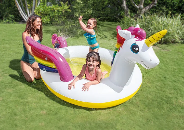 blowing up paddling pool