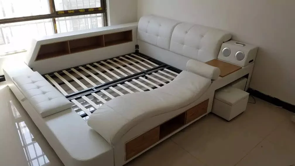 Modern Massage Bed Electric,Multifunctional Leather Bed With Massage