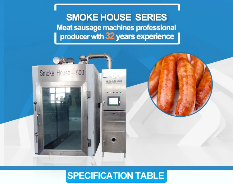 ZXL-500 Industrial Meat Smoking Chamber Smokehouse Machine For Making Smoked Meat Sausage