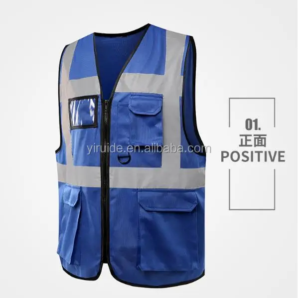 Cheap Blue Safety Reflective Vest With Id Pocket Buy Reflective Vest Blue Safety Vest Cheap Safety Reflective Vest Product On Alibaba Com