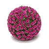 China High-quality Artificial boxwood Purple Flower Ball Wholesale Simulation Rose Plants ball Landscape Indoor or Outdoor