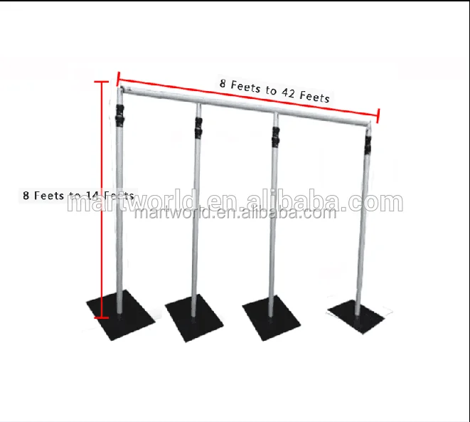 2020 Adjustable Aluminum Pipe Drape Backdrop Stand Wedding Pipe