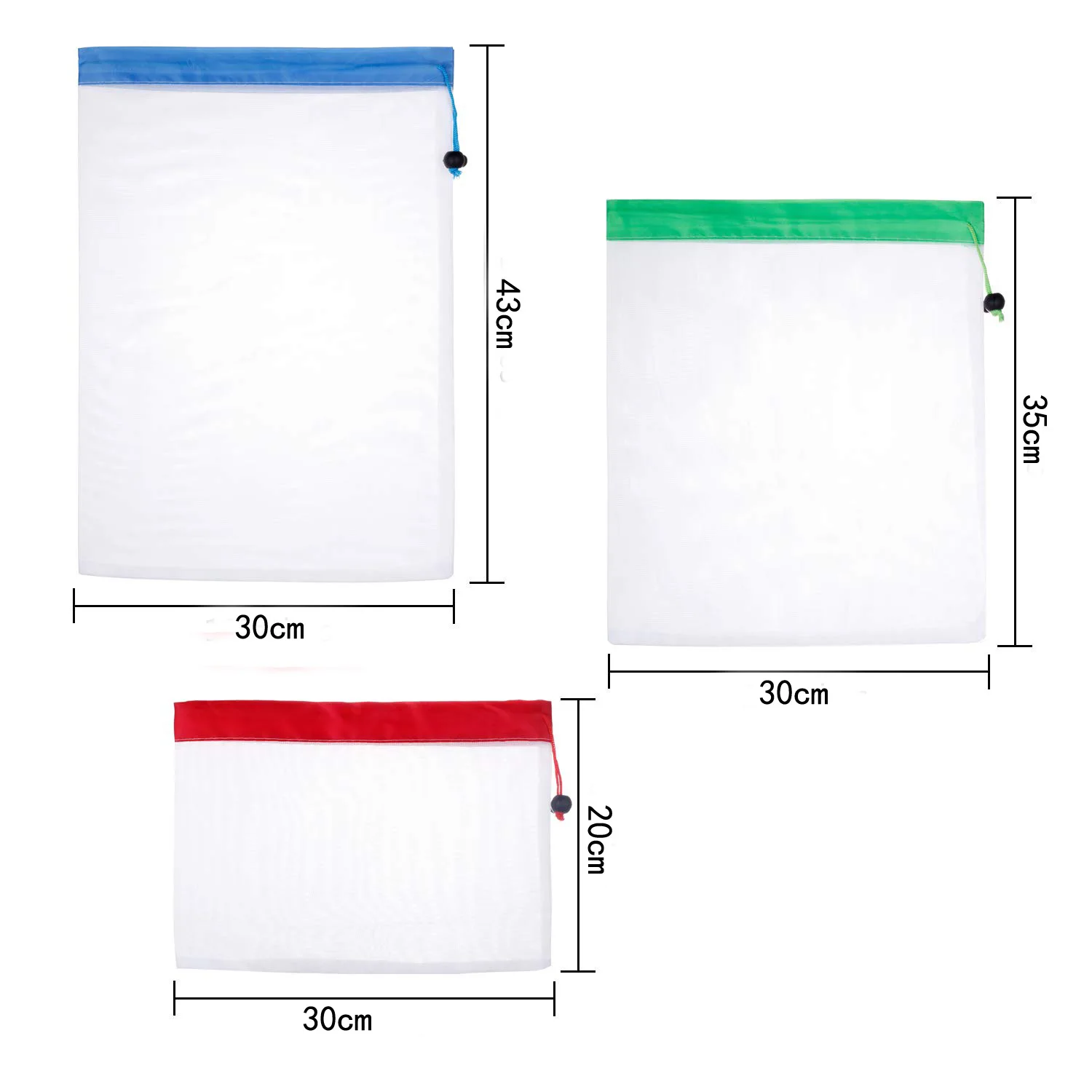 

Washable Fruit Vegetable Rpet Produce mesh shopping bag with draw string, Any color is ok