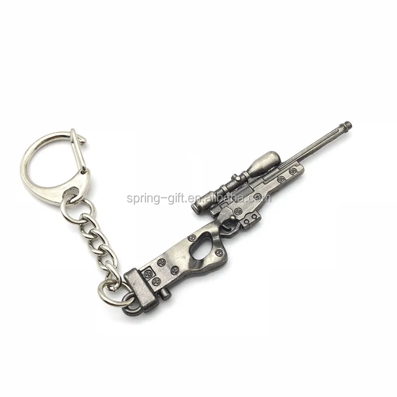 Exquisite Mini Gun Key Chain,Metal Military Fans Keyring,Army Gift