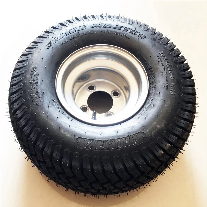 Top Quality 20*10-8 Wheels Tyre With Metal Rim For Lawn Mower - Buy 10 ...