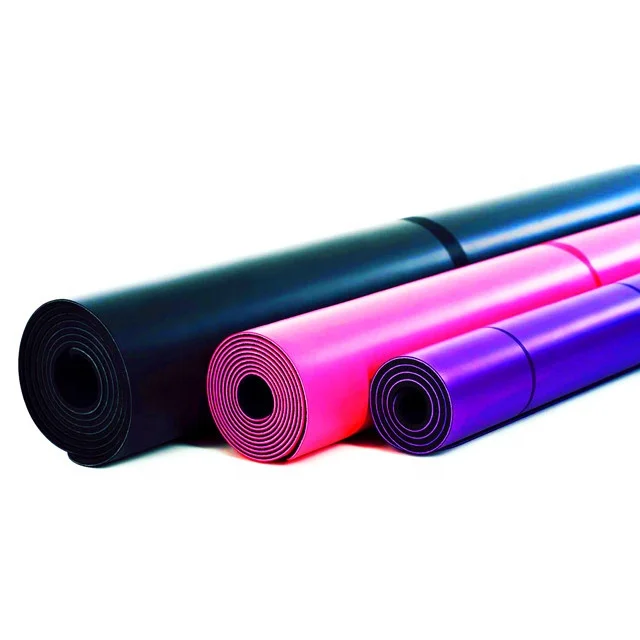 

OEM Top Sales Eco Friendly PU Yoga Mat with Natural Rubber Back, Pink/blue/green/red/black/can be customized
