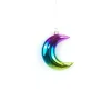 2019 New Arrival Wholesale glass hanging romantic half moon for Christmas