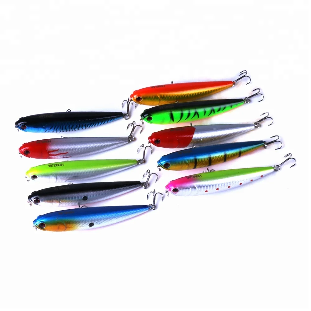 Hengjia Wholesale Sinking Action Hard Plastic Fishing Lures 11.5cm 21g Pencil Fishing