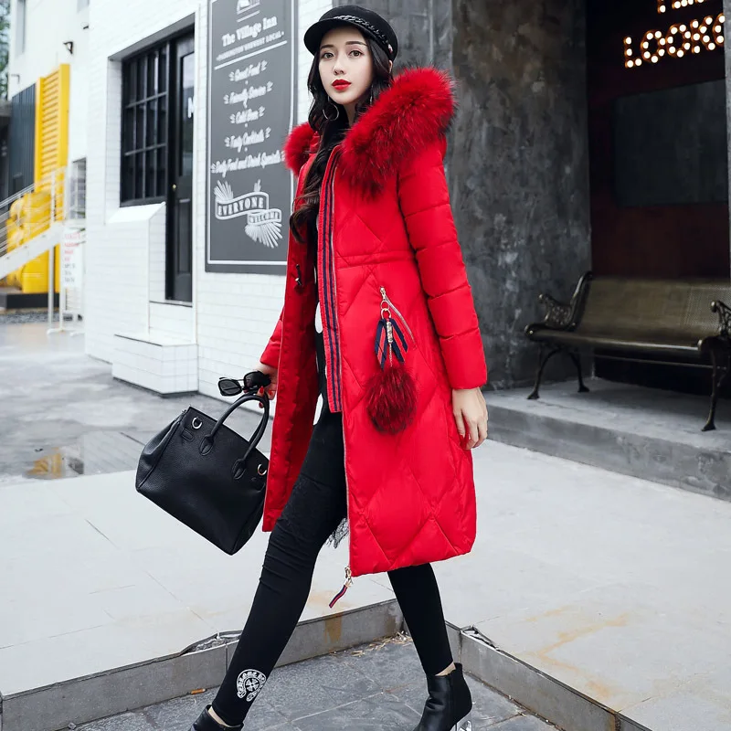 

bulk wholesale memory dabric filling cotton thicken long sleeve korean style winter women long down coat, Black;gray;navy blue;army green;red;caramel