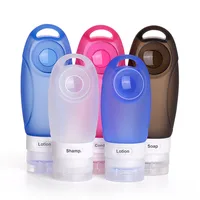

Cosmetic 100Ml Food Grade Silicone Squeeze Leak Proof Shampoo Kit Travel Silicone Bottle Set TB01