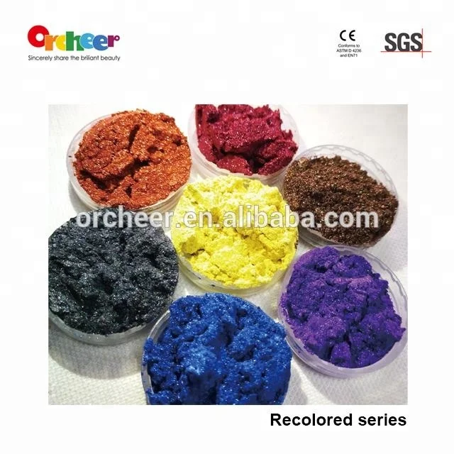 
Silver Black Recolored mica pearlescent pigment ,pearl powder for art paints , coatings 