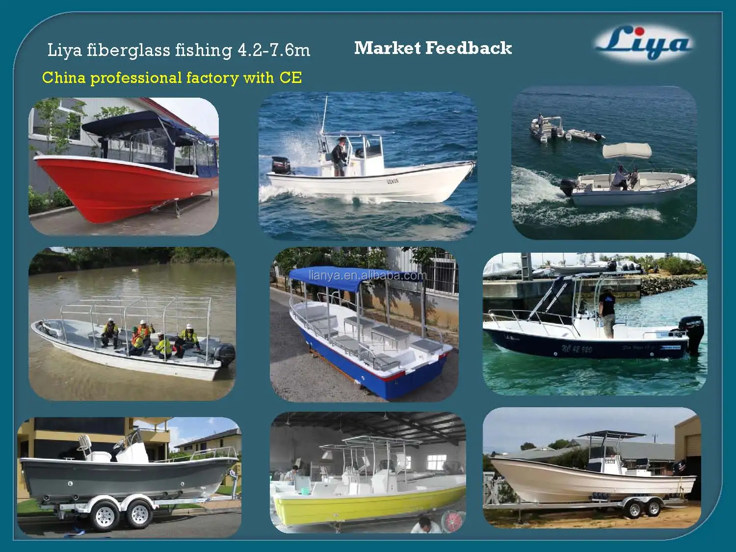 Liya 5.8m cheap panga boat fishing frp work boat fiberglass yacht boat for sale