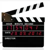 Movie Slate Clapper Director Action Board LED Digital Alarm Clock With Calendar Display