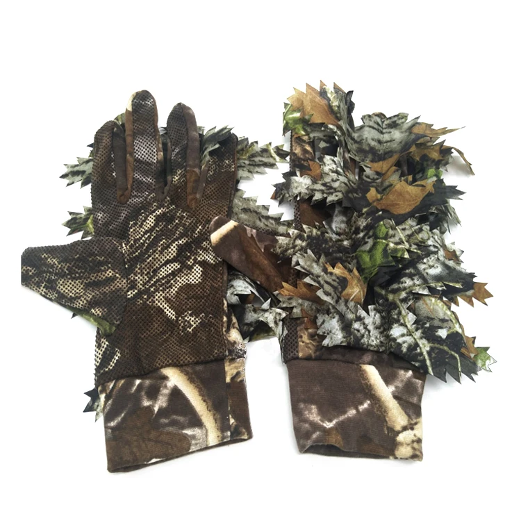 

Hunting Accessories Hunting Gloves 3D Leafy Camo Gloves, Camouflage