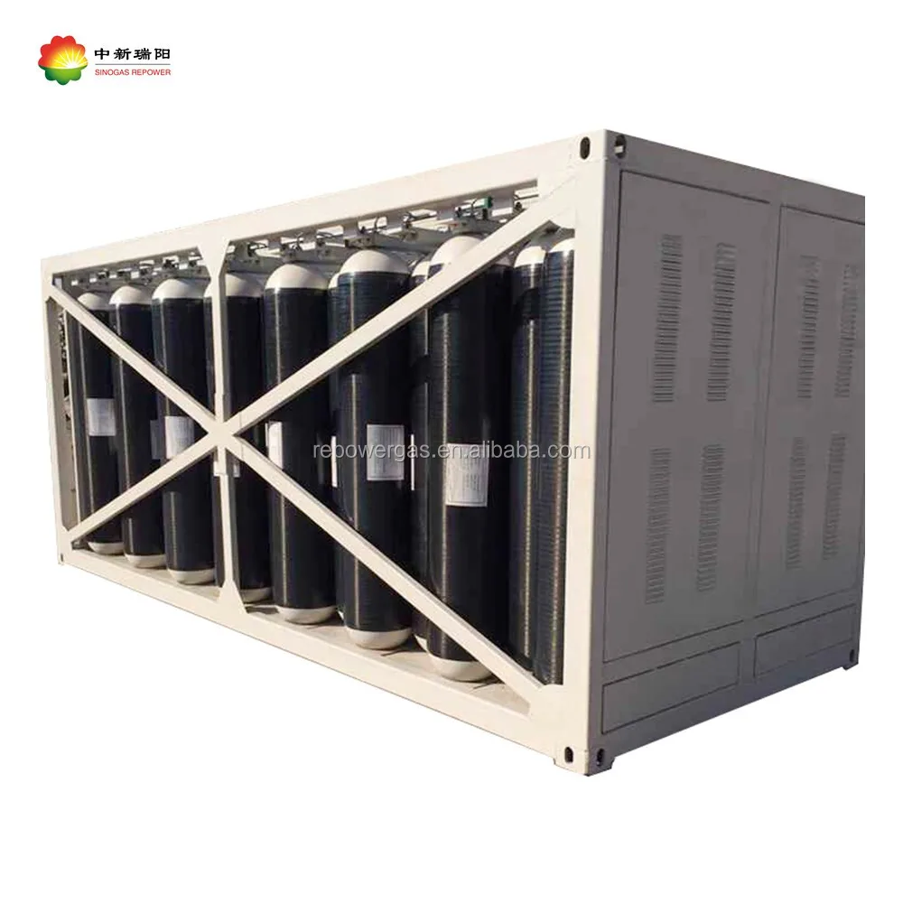 
10 40ft customized CNG cascade cylinder skid mounted container 