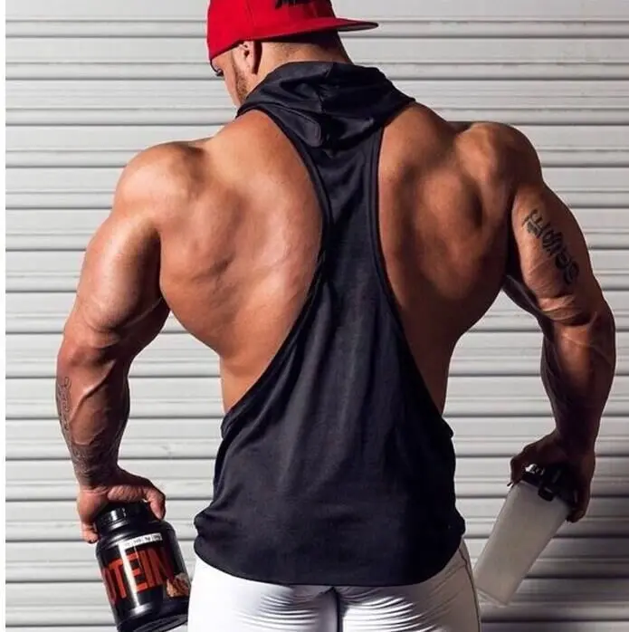 Mens summer Fitness Tank Top gym Bodybuilding Vest Clothes sleeveless shirts male
