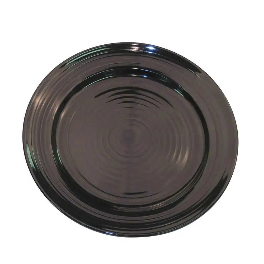 CAC China TG-9-BLK Tango Black Porcelain Round Plate, 9-7/8 by 9-7/8 by 1-1/4-Inch, 24-Pack