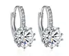 Best Selling White Gold Plated 925 Sterling Silver Round Cut Diamond Earrings Ear Cuff