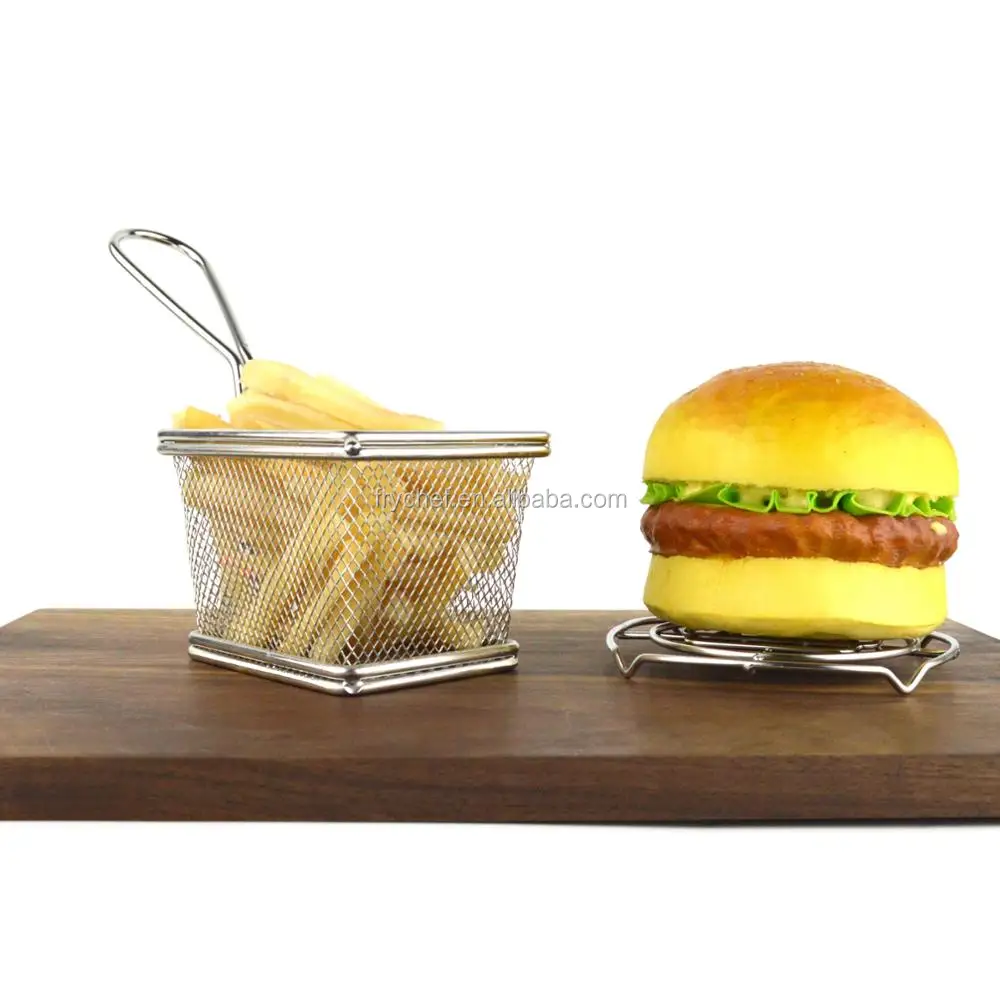 Stainless Steel Burger Holder Burger Rack Burger Lift Stand,Metal Wire Sandwich Hamburger