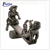 Park design life size bronze children sculpture NT--BCA1079J