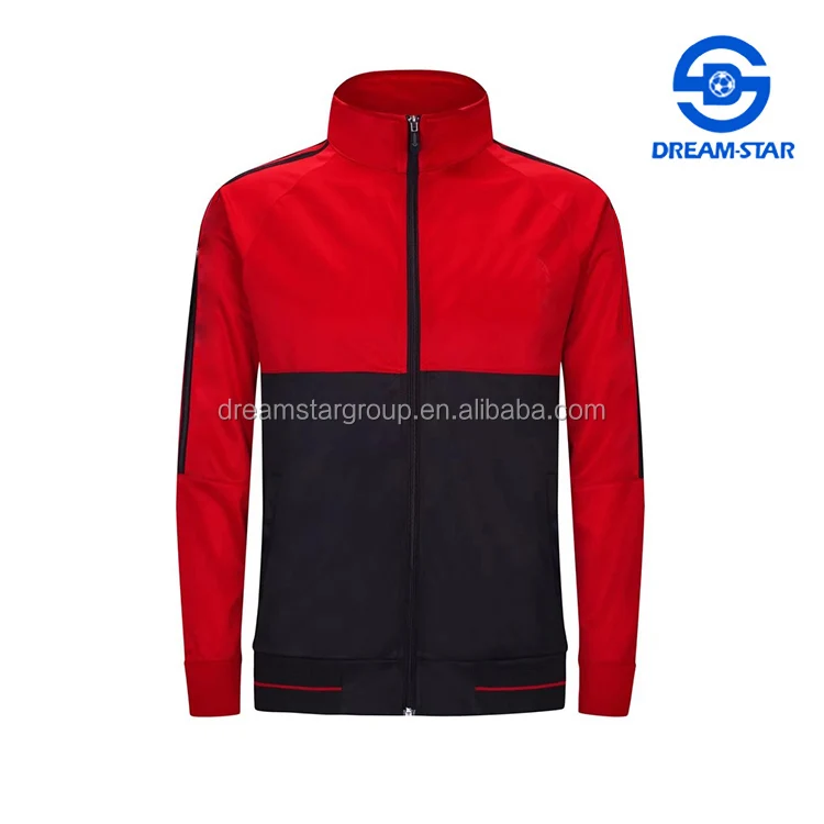 

Fashion red and black jacket soccer jersey bulk price wholesaler